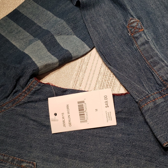 JOE'S Long Sleeve Distressed Denim Snap Button Up Shirt NEW Big Kids M (10/12) - Picture 8 of 15